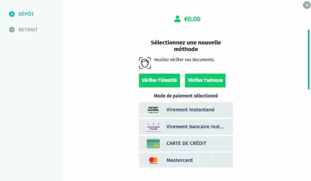 Moyen de paiment casino en ligne Happy Hugo