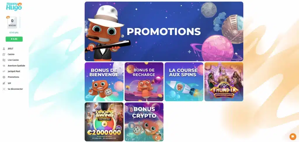 Offre bonus casino en ligne dépôt 20 €