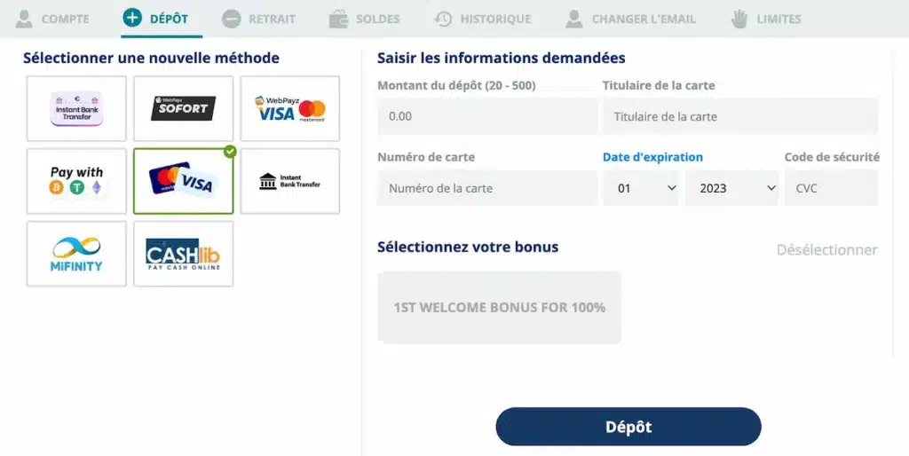 Moyens de paiment casino en ligne Locowin