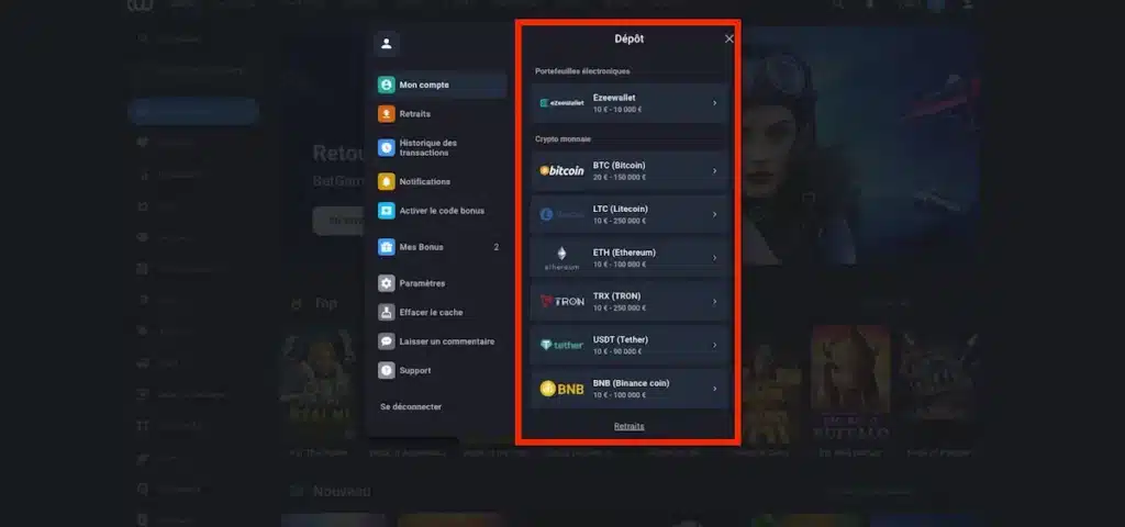 Moyens de paiment casino en ligne Twin Casino