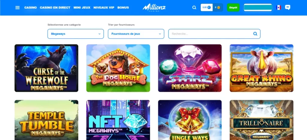 Megaways casinos français