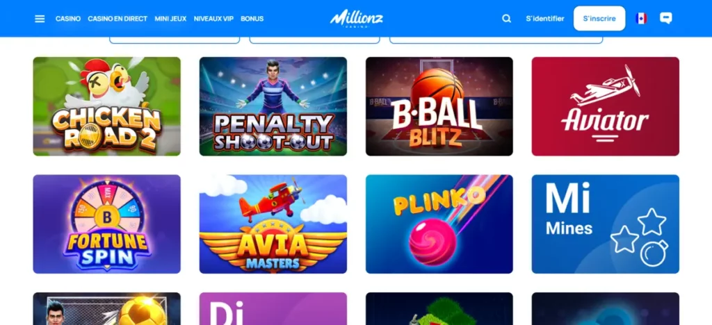 Mini-jeux casino français